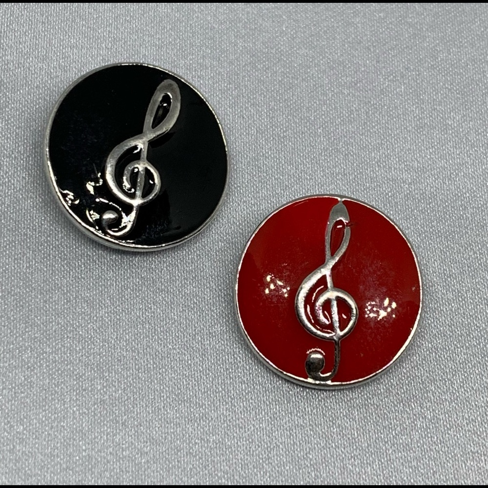 Treble Cleft Snap Button Charms - Set of 2